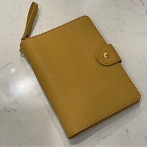 Peptic | 6x 8 6 ring binder Mustard Yellow Wristlet notebook